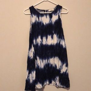 Tie-Dye Dress. Blue and white